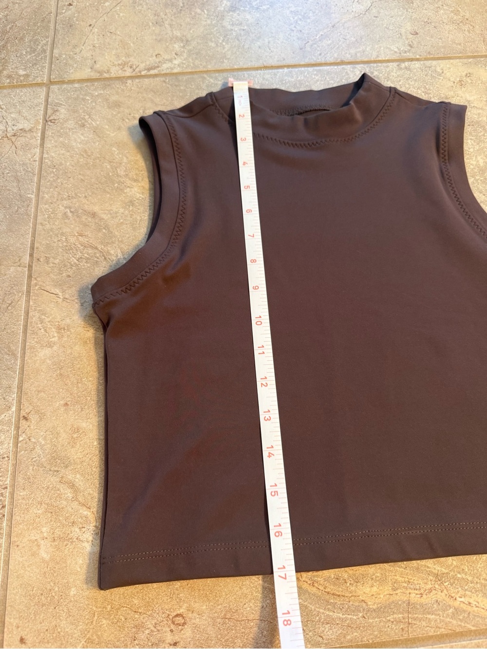 🤎Nike Women's One Fitted Dri-FIT Cropped Tank Top - Baroke Brown NWT Size Small - Picture 6 of 12